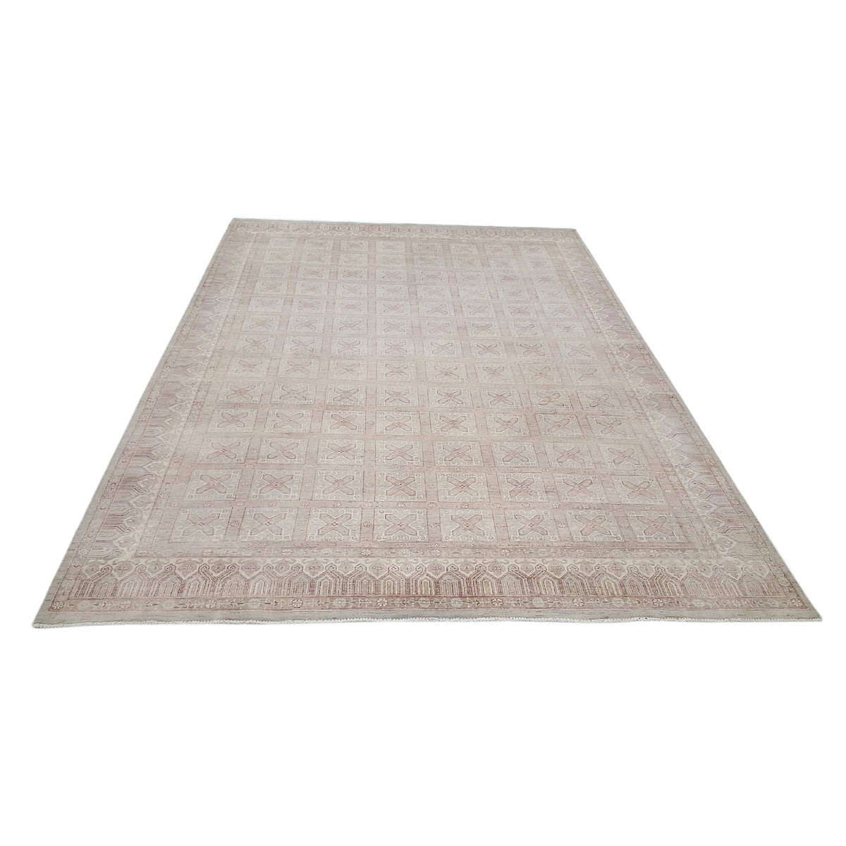 Pacific Ziegler 40630 Ivory Green Transitional Hand Knotted Rug