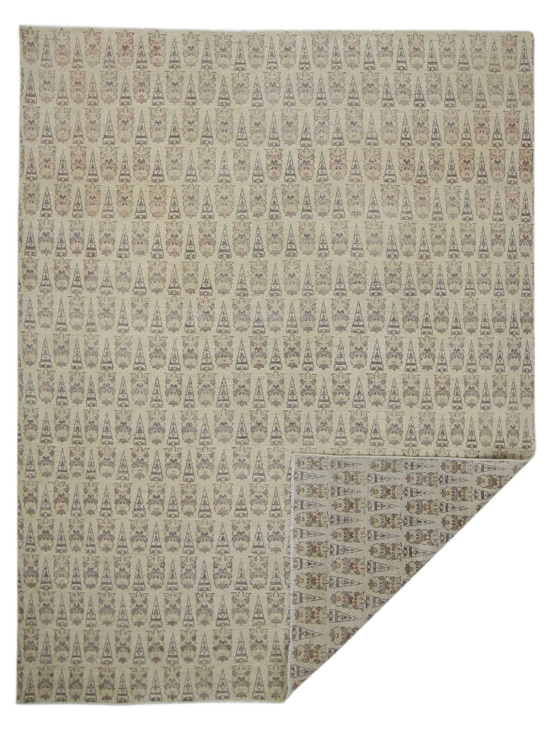 Pacific Ziegler 40631 Ivory Ivory Transitional Hand Knotted Rug