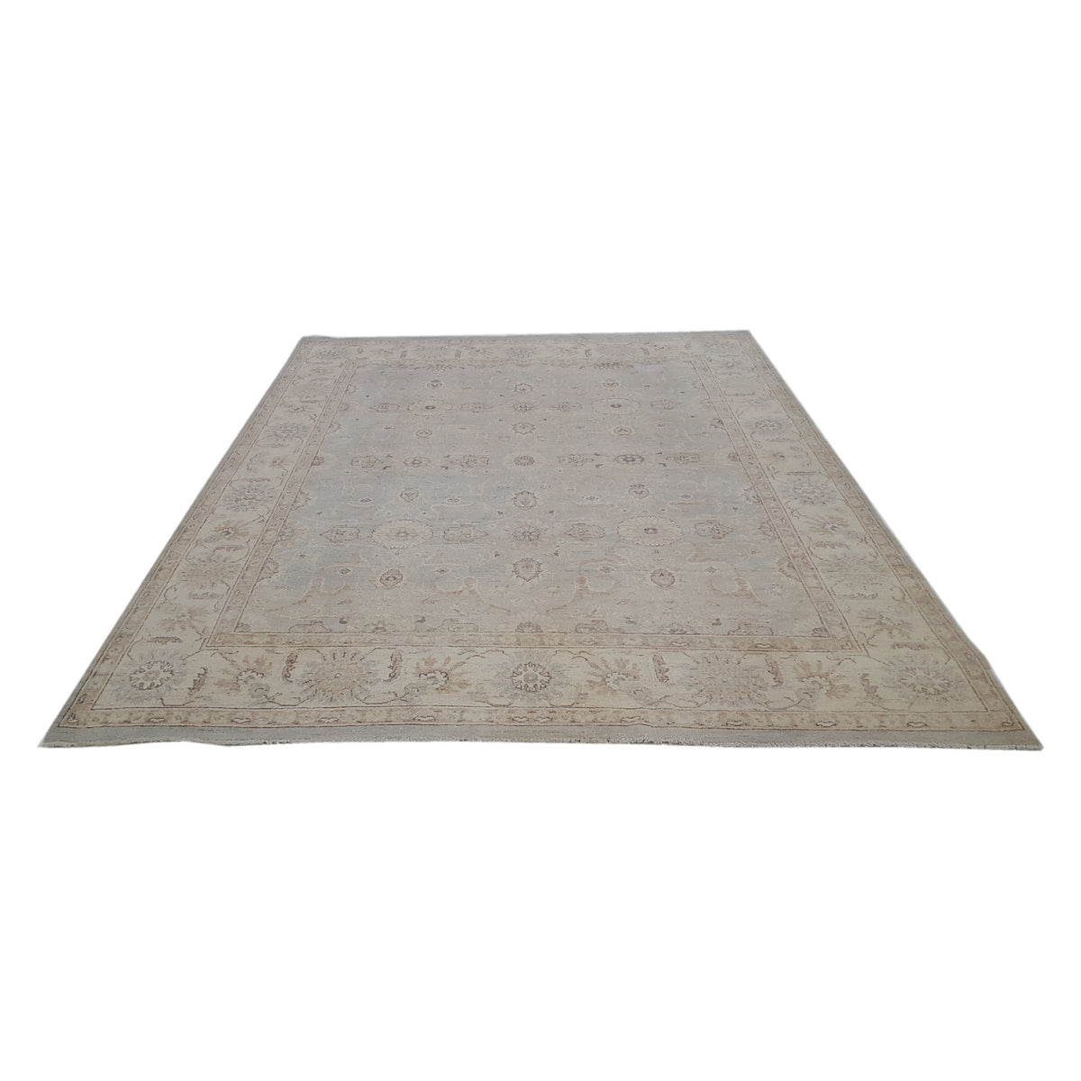 Pacific Ziegler 40633 Ivory Grey Transitional Hand Knotted Rug