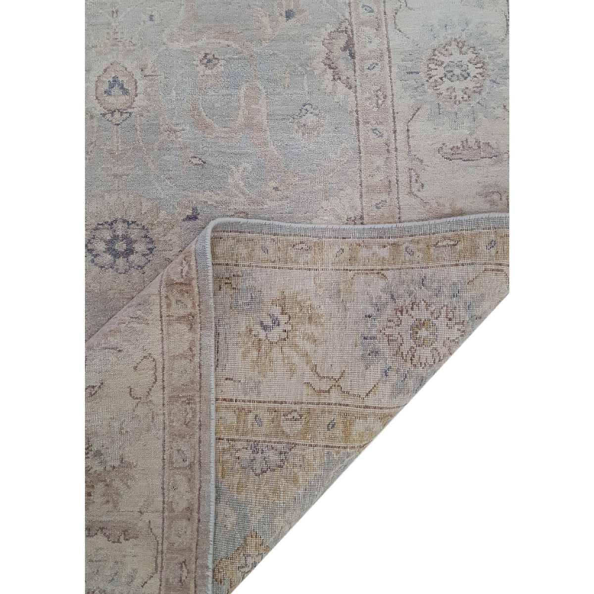 Pacific Ziegler 40633 Ivory Grey Transitional Hand Knotted Rug