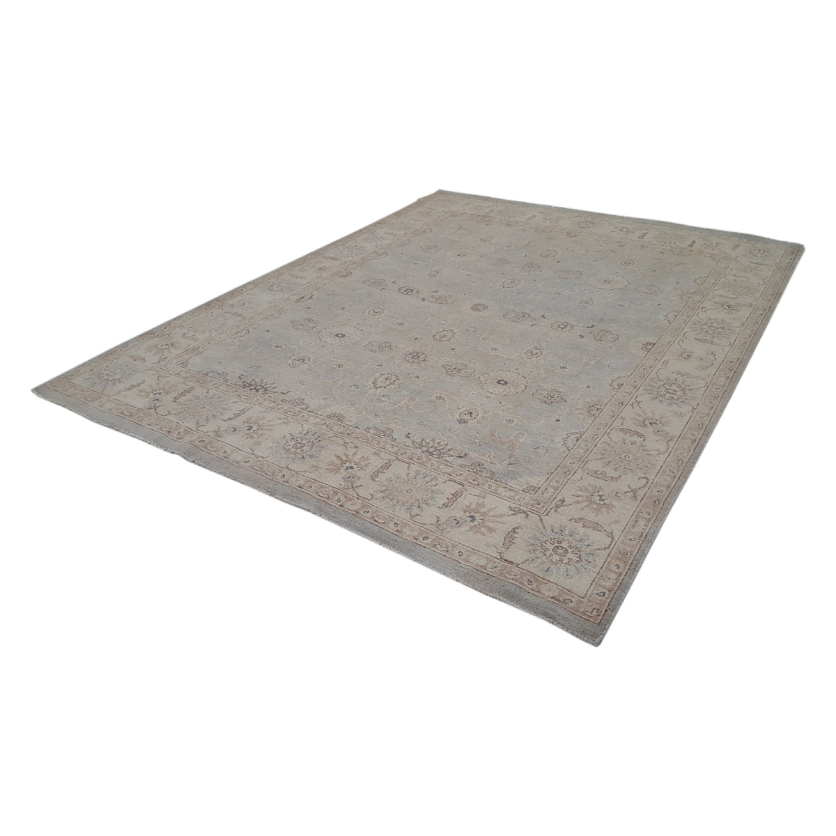 Pacific Ziegler 40633 Ivory Grey Transitional Hand Knotted Rug