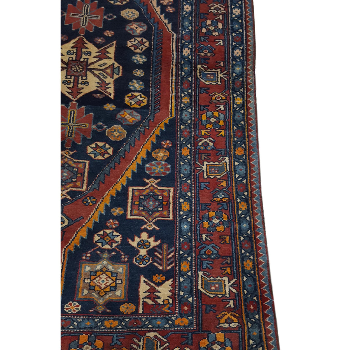Pacific Hamadan 40639 Navy Red Traditional Hand Knotted Rug