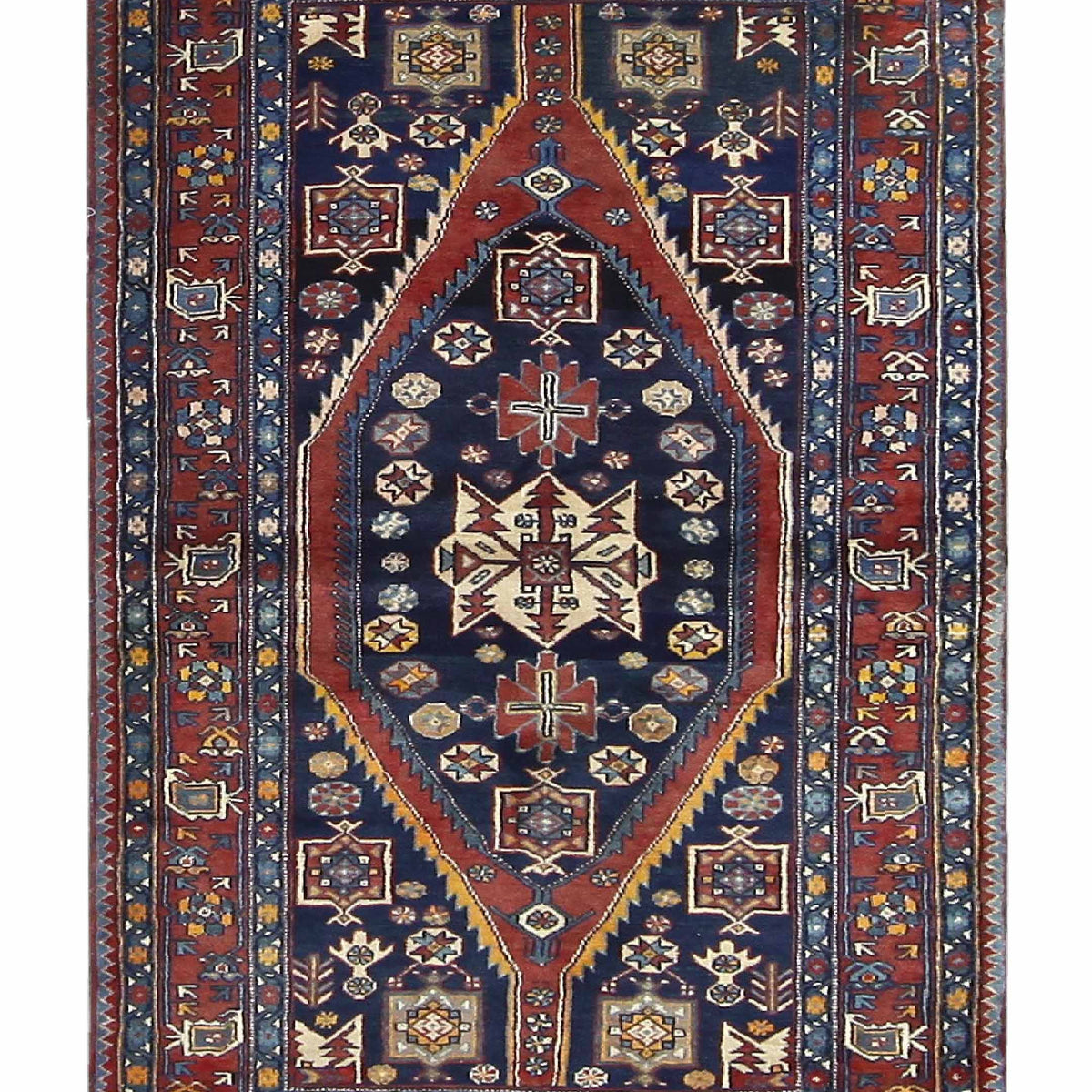 Pacific Hamadan  Navy Red Traditional