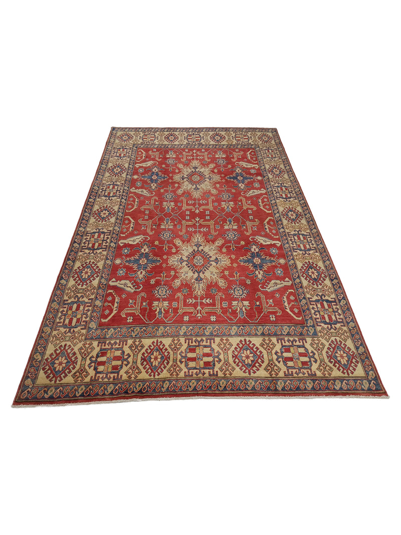Pacific Kazak 40651 Red Ivory Traditional Hand Knotted Rug