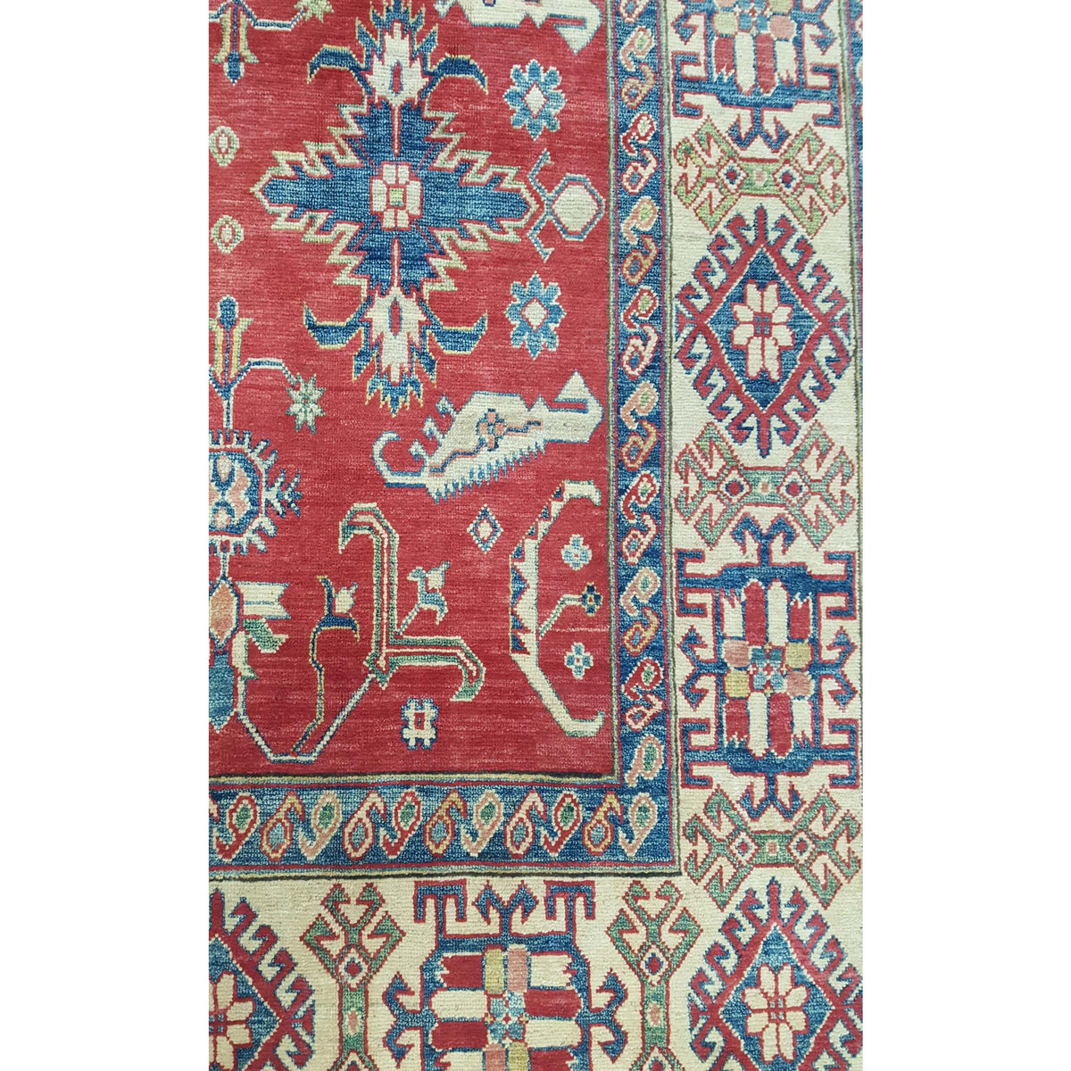 Pacific Kazak 40651 Red Ivory Traditional Hand Knotted Rug
