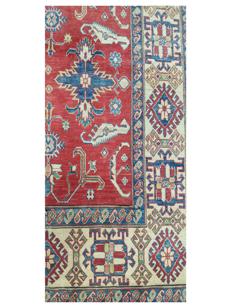 Pacific Kazak 40651 Red Ivory Traditional Hand Knotted Rug