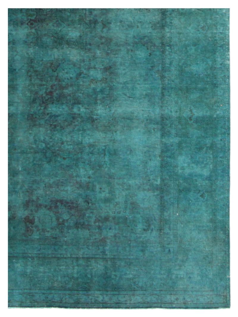 Pacific Overdyed 40681 Green Green Transitional Hand Knotted Rug