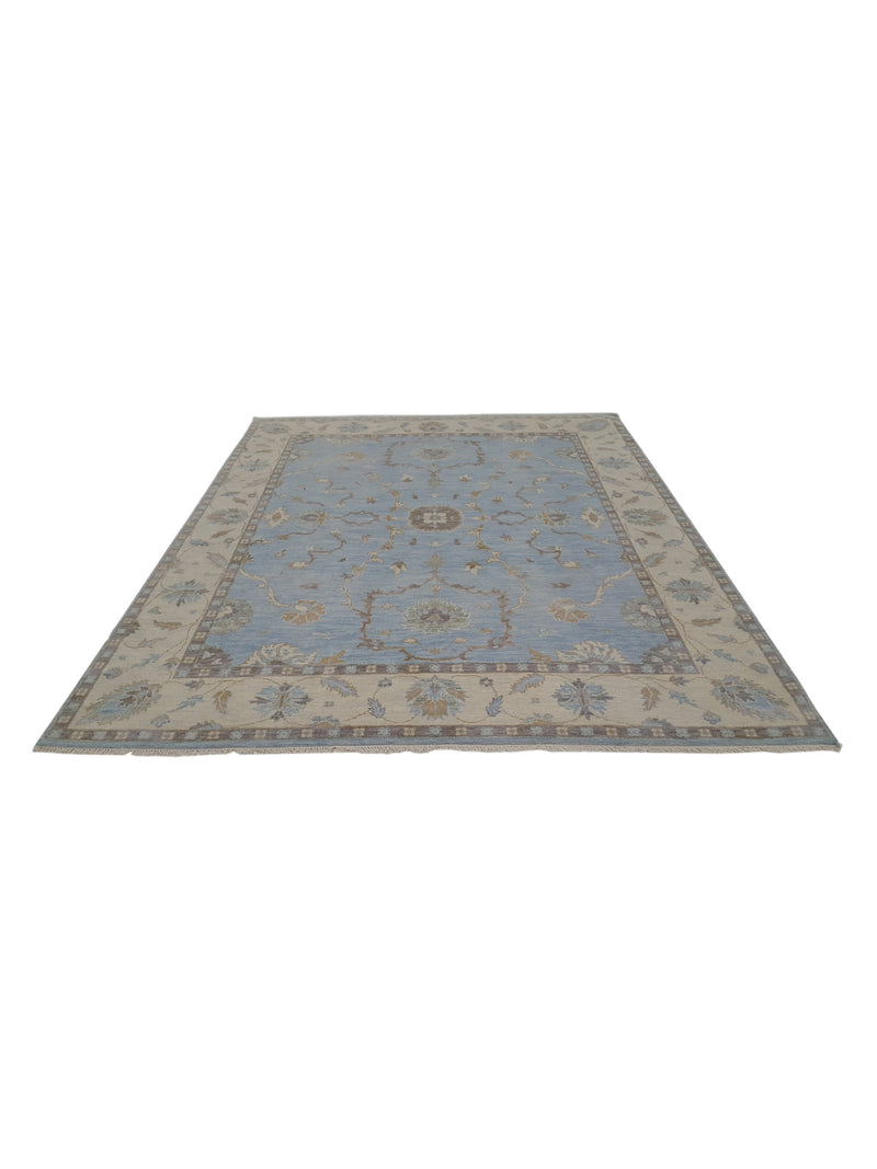 Pacific Angora 40710 Lt.Blue Ivory Traditional Hand Knotted Rug
