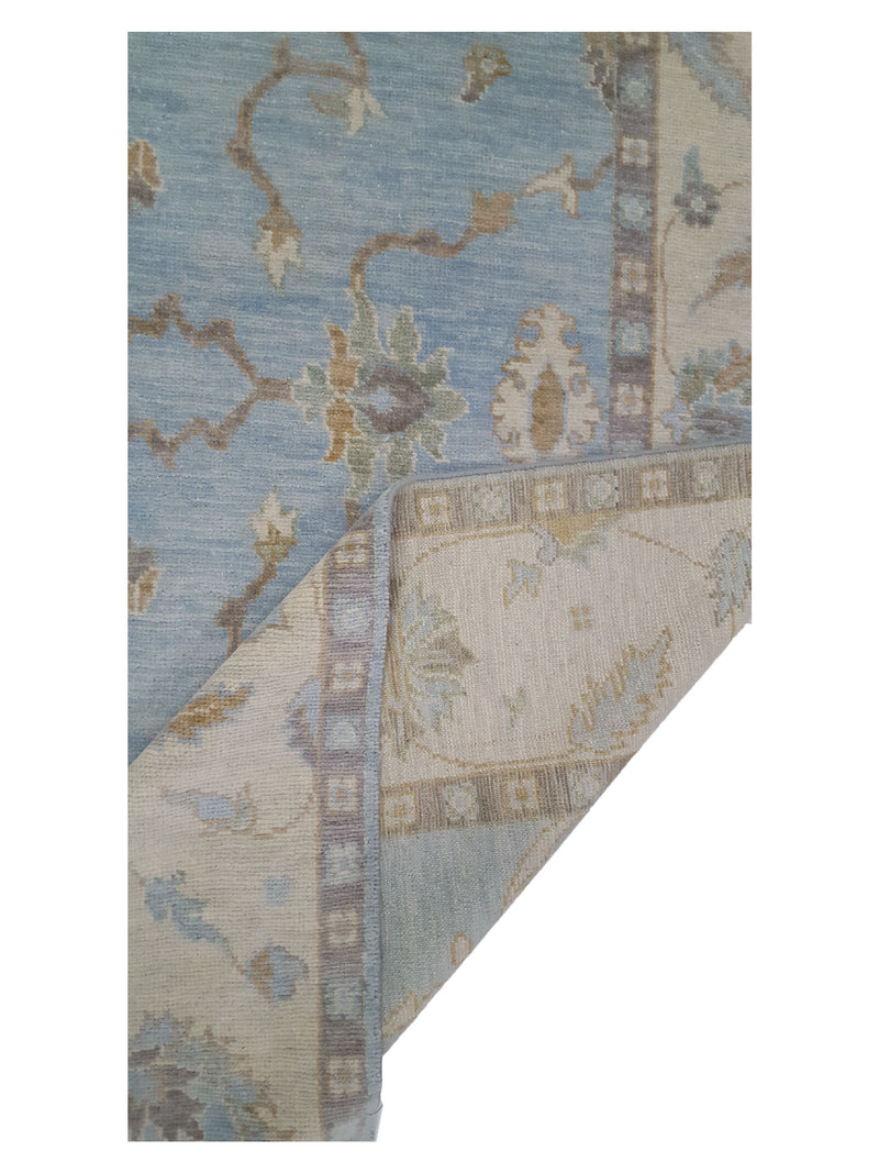 Pacific Angora 40710 Lt.Blue Ivory Traditional Hand Knotted Rug