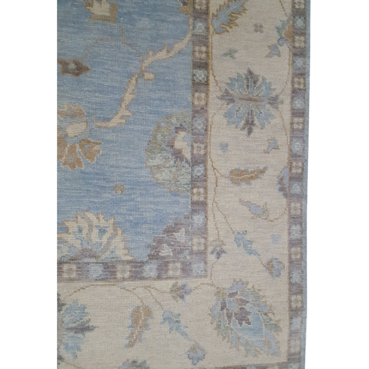 Pacific Angora 40710 Lt.Blue Ivory Traditional Hand Knotted Rug