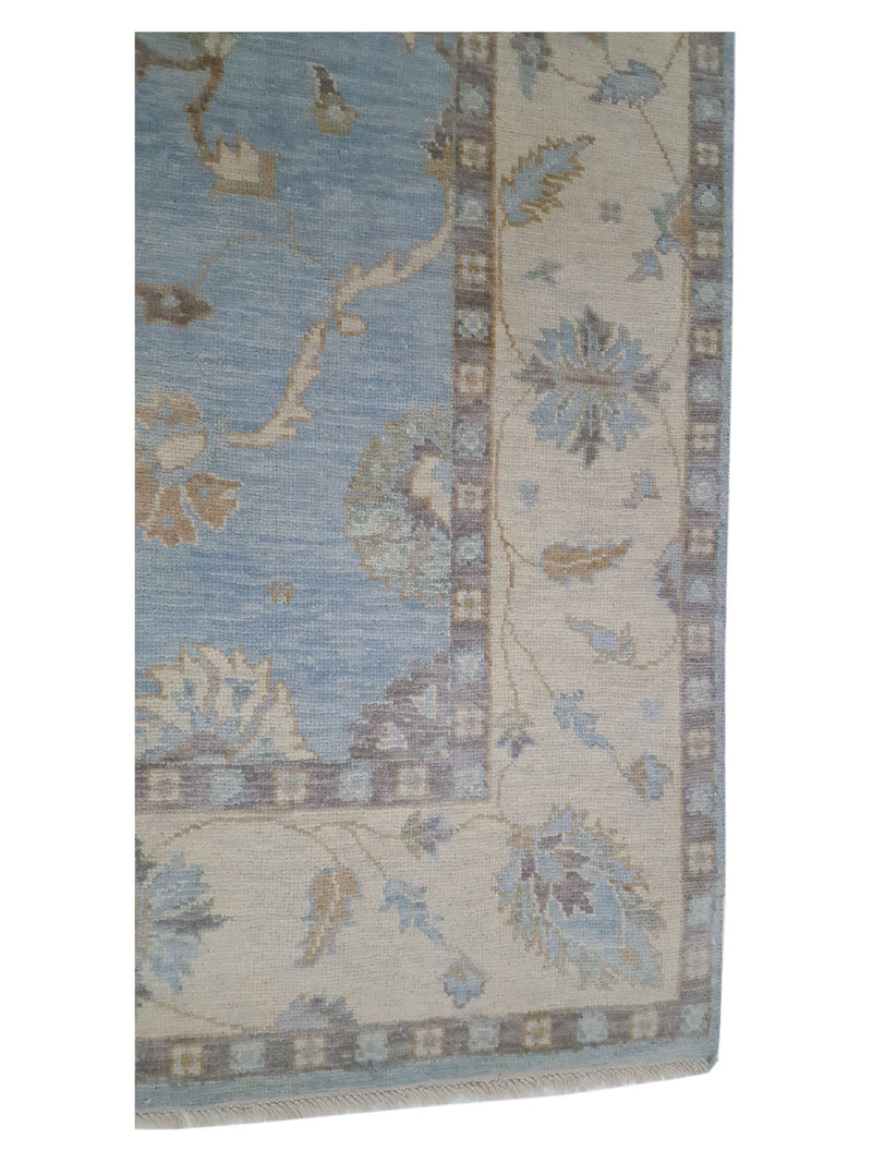 Pacific Angora 40710 Lt.Blue Ivory Traditional Hand Knotted Rug