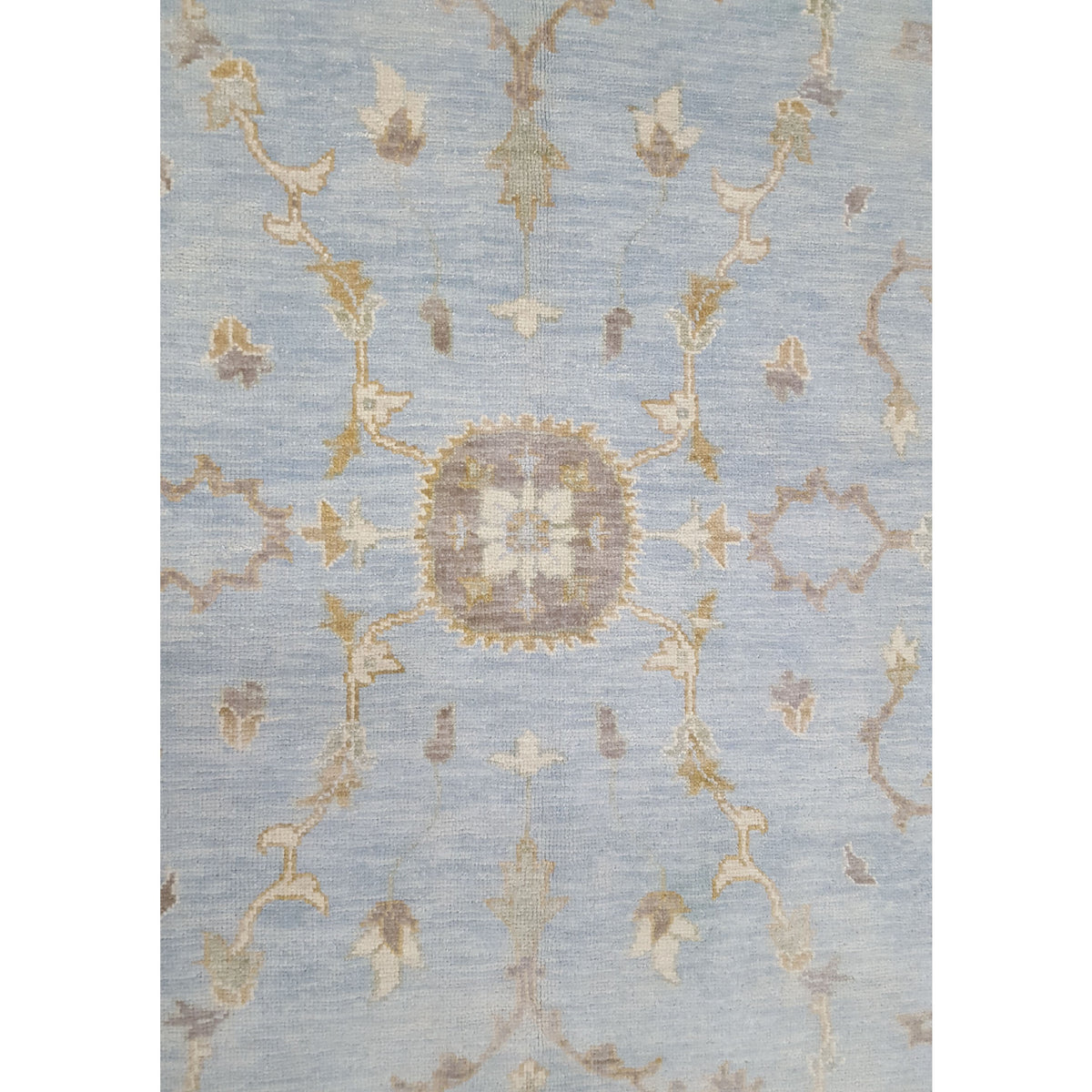 Pacific Angora 40710 Lt.Blue Ivory Traditional Hand Knotted Rug