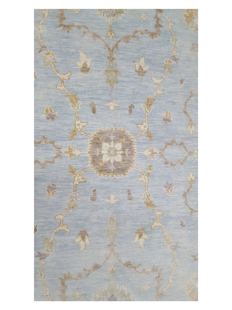 Pacific Angora 40710 Lt.Blue Ivory Traditional Hand Knotted Rug