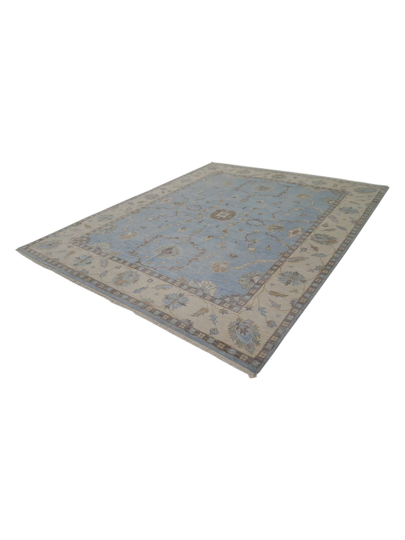 Pacific Angora 40710 Lt.Blue Ivory Traditional Hand Knotted Rug