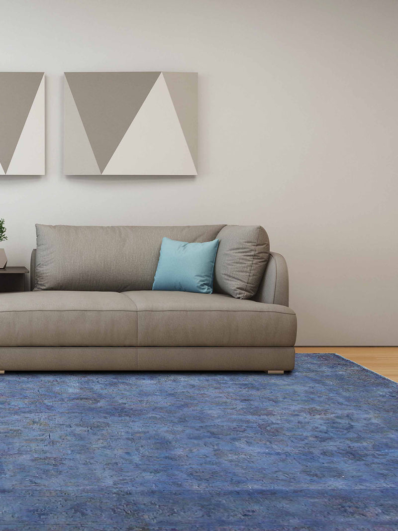 Pacific Vintage 40743 Navy Navy Vintage Hand Knotted Rug