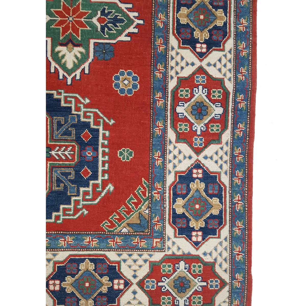 Pacific Kazak 40749 Red Ivory Traditional Hand Knotted Rug