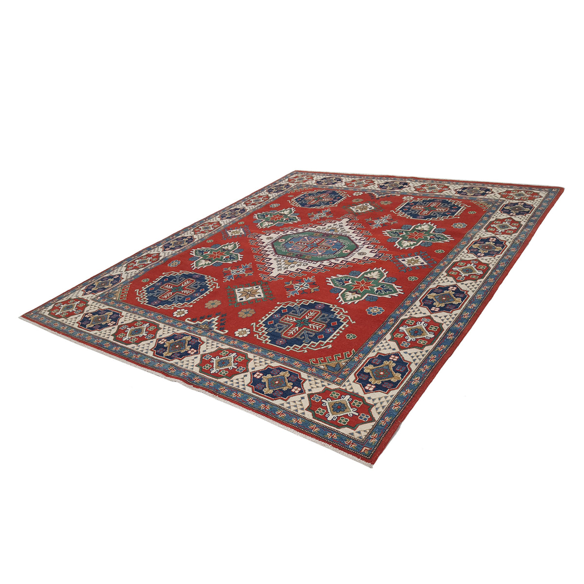 Pacific Kazak 40749 Red Ivory Traditional Hand Knotted Rug