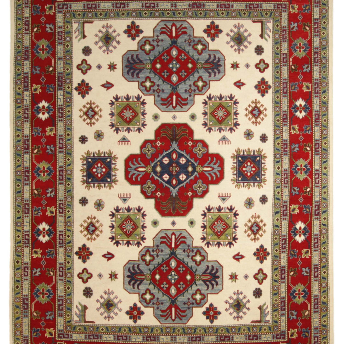 Pacific Kazak  Ivory Red Traditional