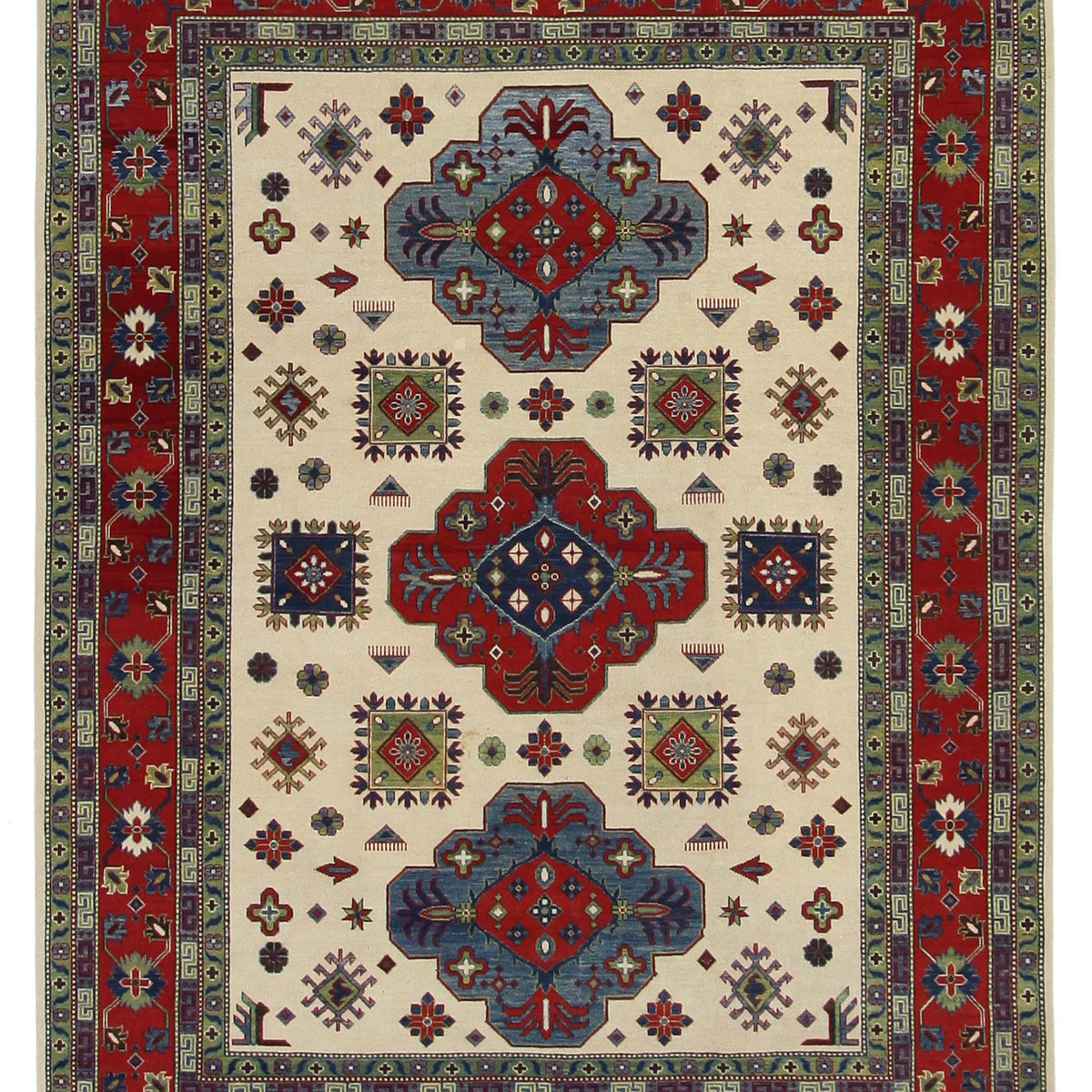 Pacific Kazak  Ivory Red Traditional