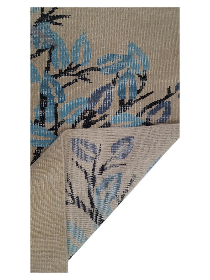 Pacific Vintage Tree Of Life 40824 Ivory Blue Vintage Hand Knotted Rug