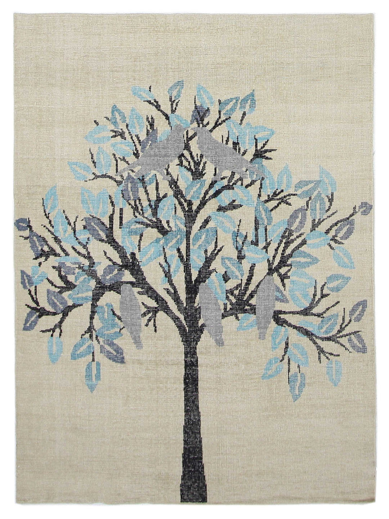 Pacific Vintage Tree Of  Life  Ivory Blue Vintage