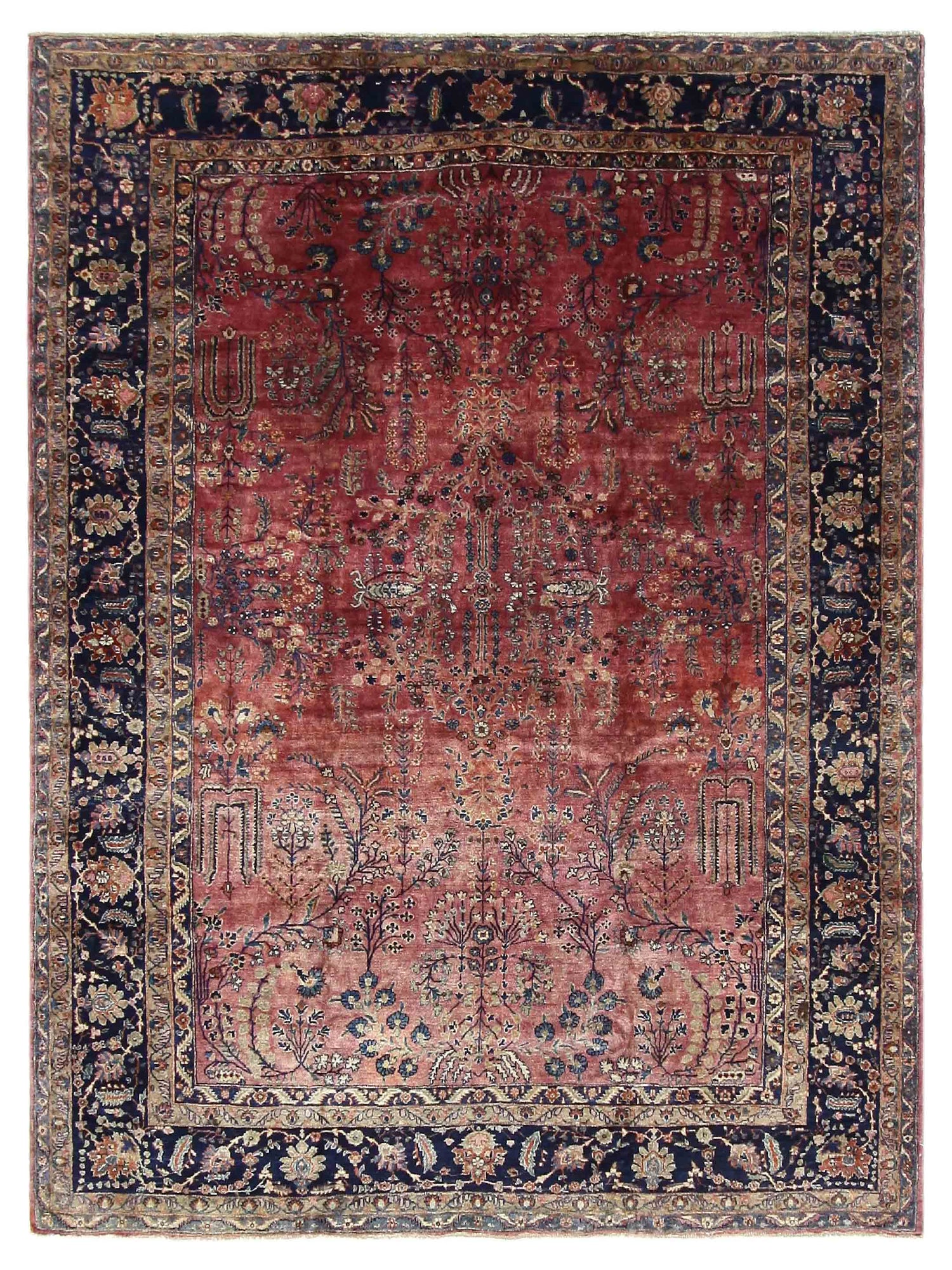 Pacific Sarouk  Rust Navy Traditional
