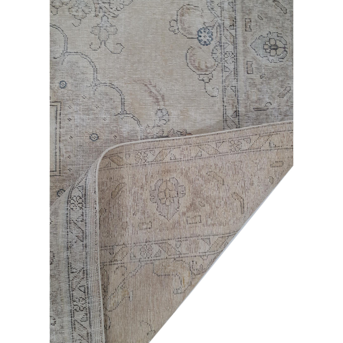 Pacific Vintage 40909 Beige Beige Vintage Hand Knotted Rug