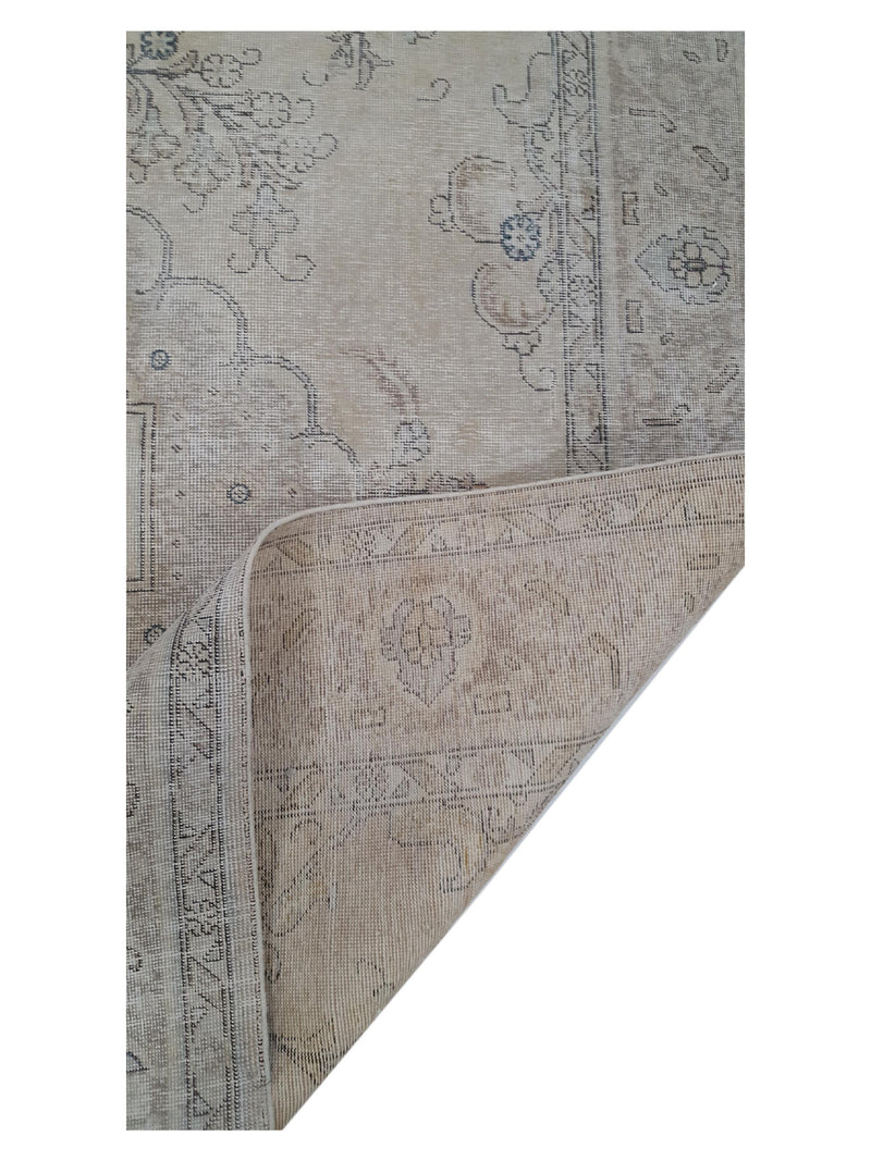 Pacific Vintage 40909 Beige Beige Vintage Hand Knotted Rug