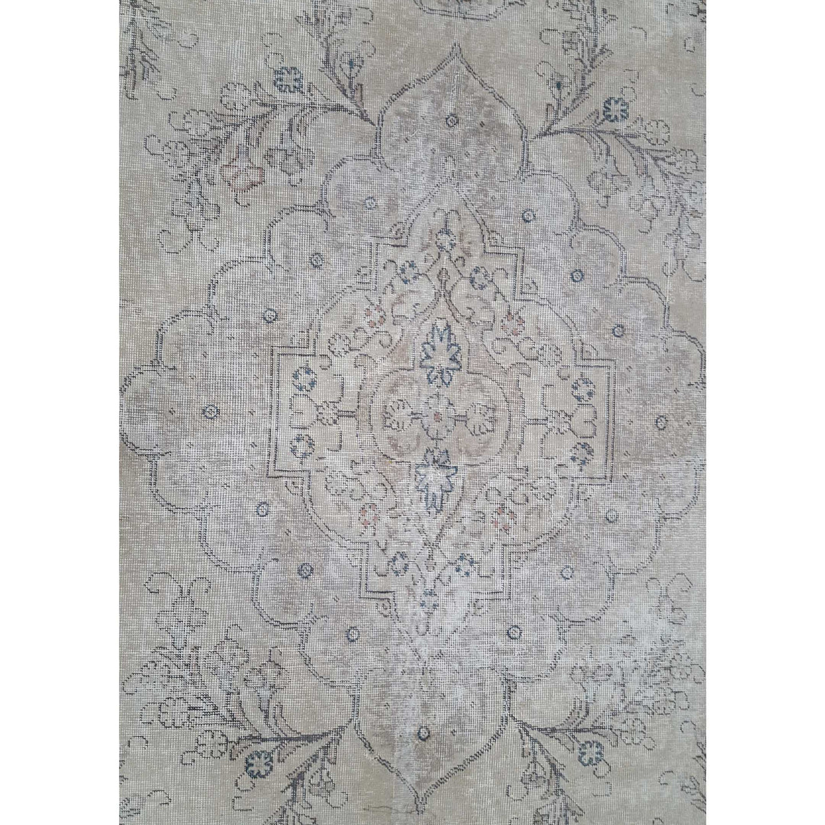Pacific Vintage 40909 Beige Beige Vintage Hand Knotted Rug