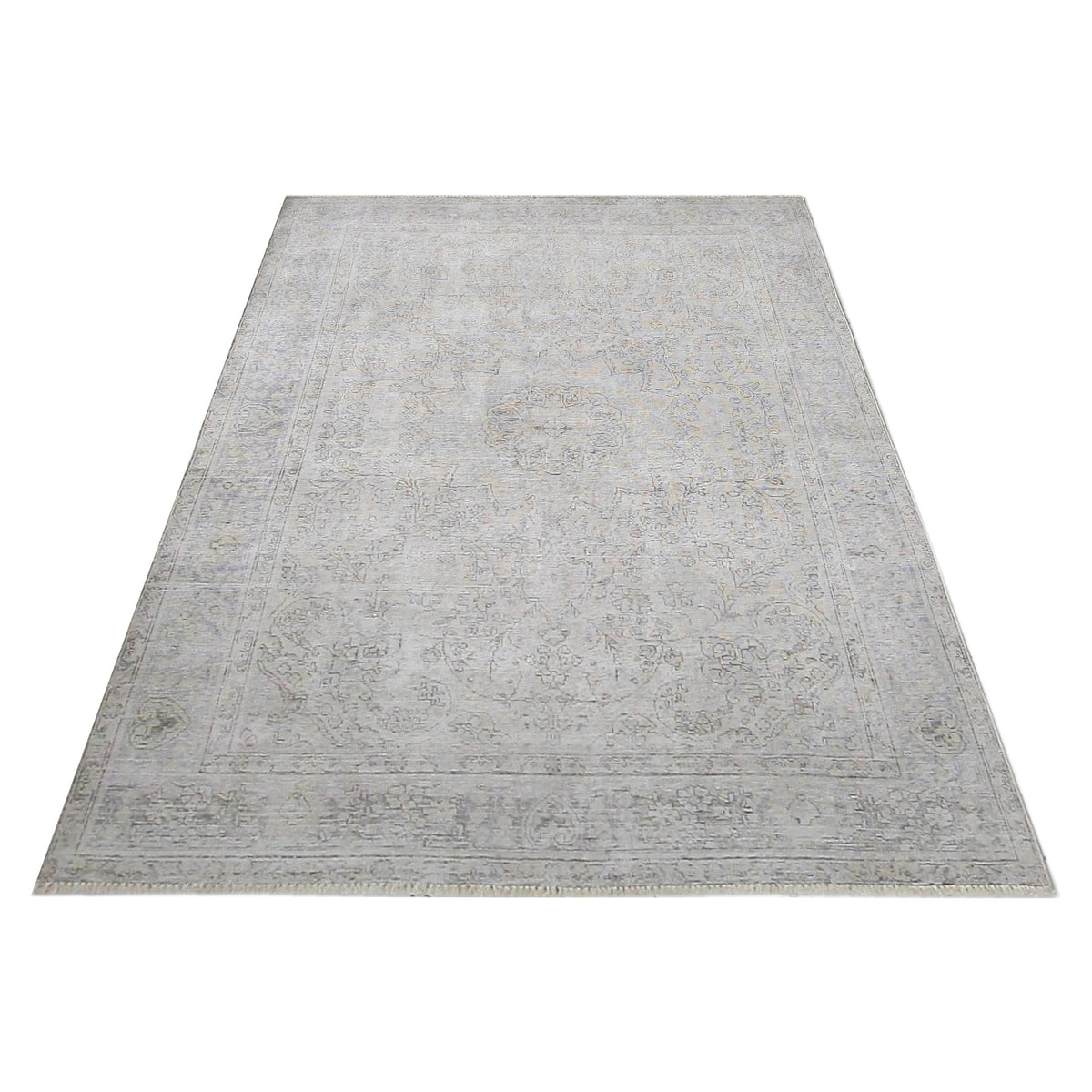 Pacific Vintage 40919 Beige Beige Vintage Hand Knotted Rug