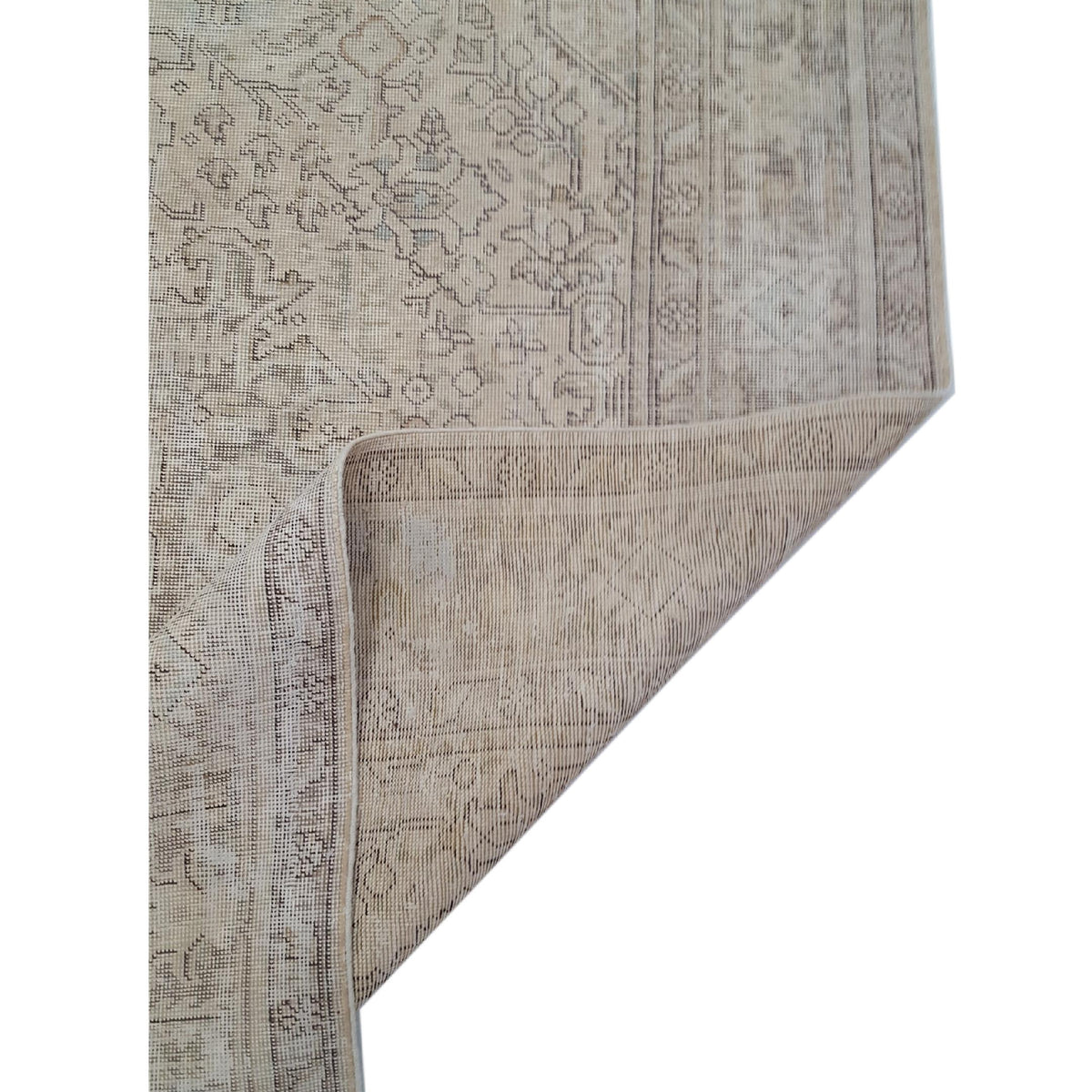 Pacific Vintage 40937 Beige Beige Vintage Hand Knotted Rug