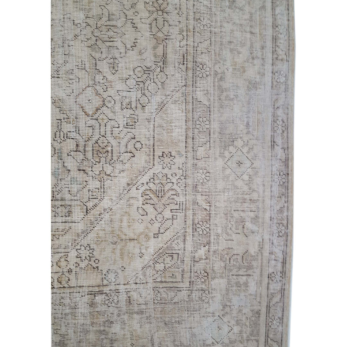 Pacific Vintage 40937 Beige Beige Vintage Hand Knotted Rug