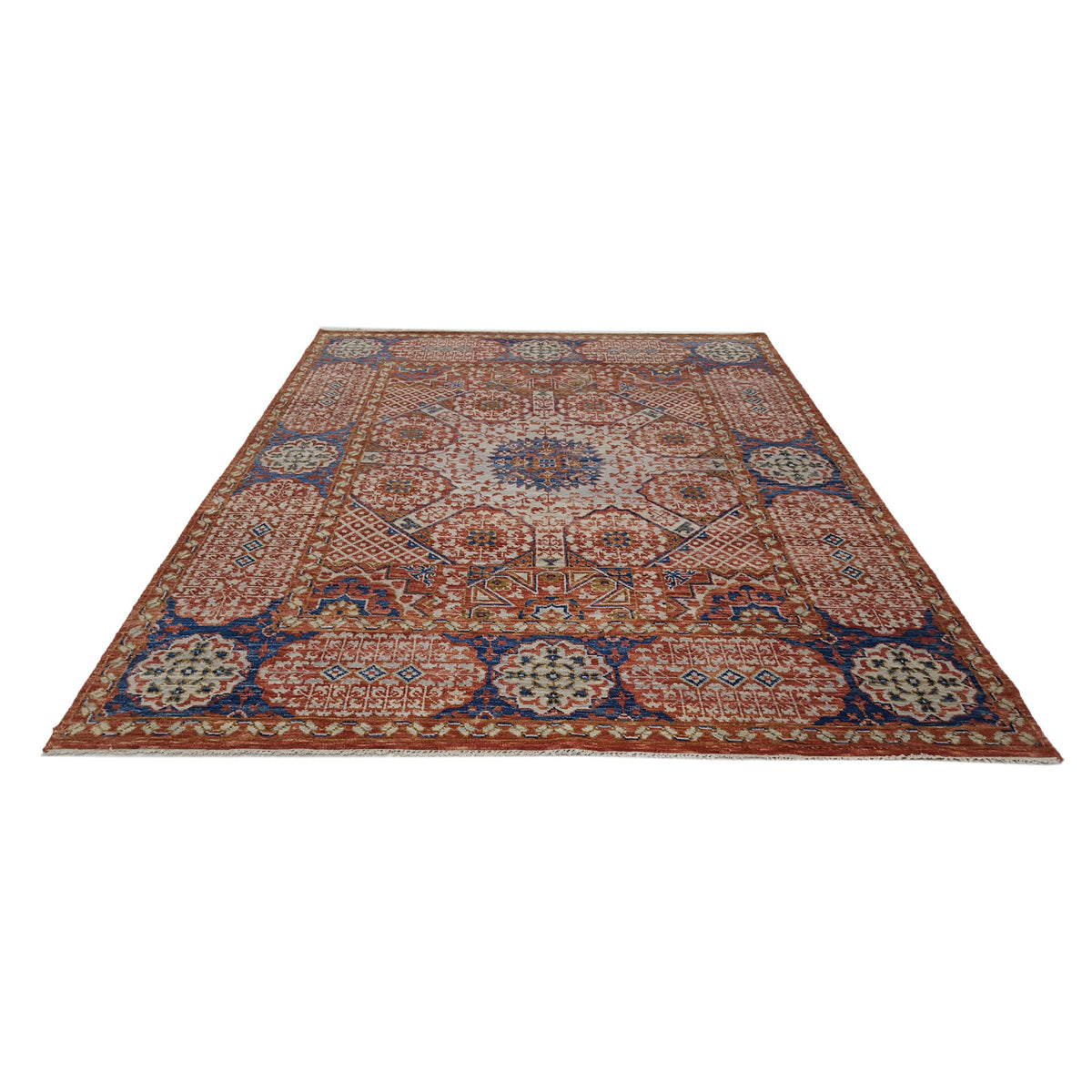 Pacific Anatolian Revival 40946 Orange Blue Transitional Hand Knotted Rug