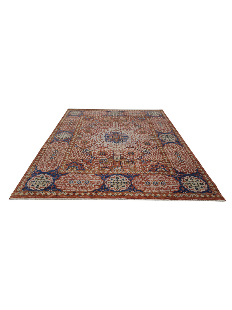 Pacific Anatolian Revival 40946 Orange Blue Transitional Hand Knotted Rug