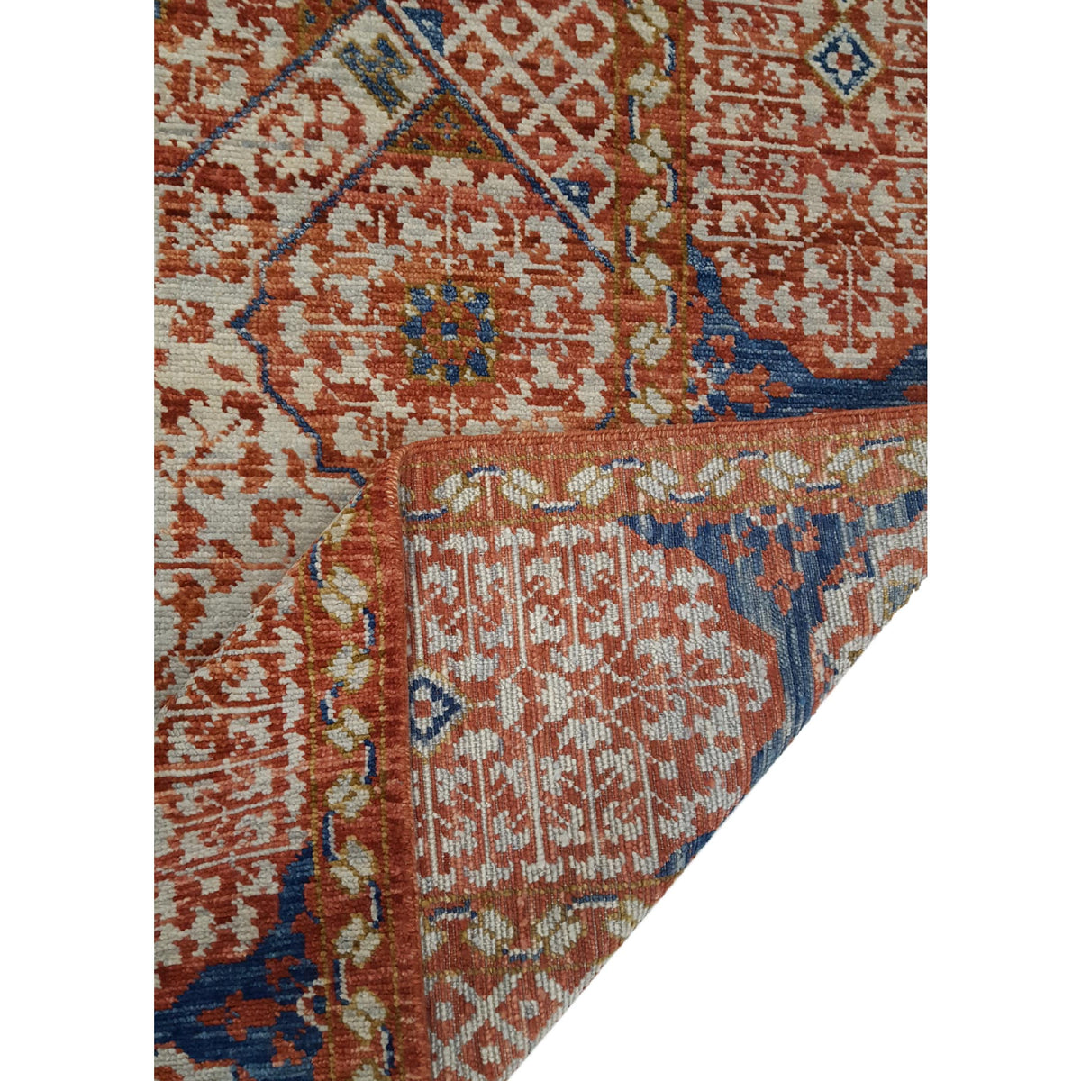 Pacific Anatolian Revival 40946 Orange Blue Transitional Hand Knotted Rug