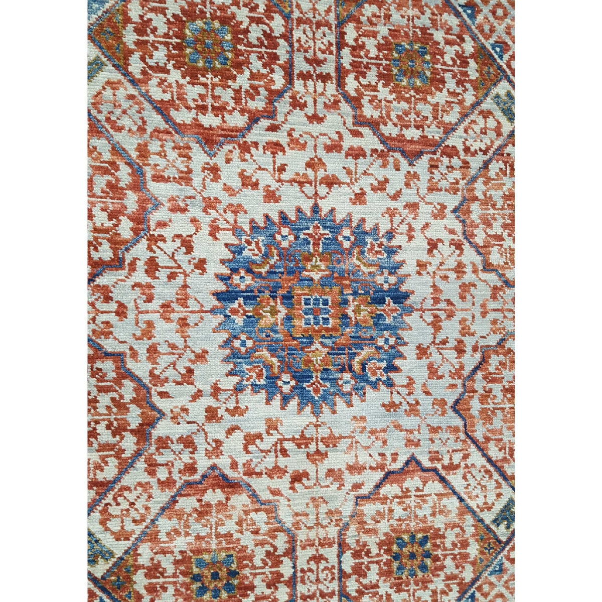 Pacific Anatolian Revival 40946 Orange Blue Transitional Hand Knotted Rug