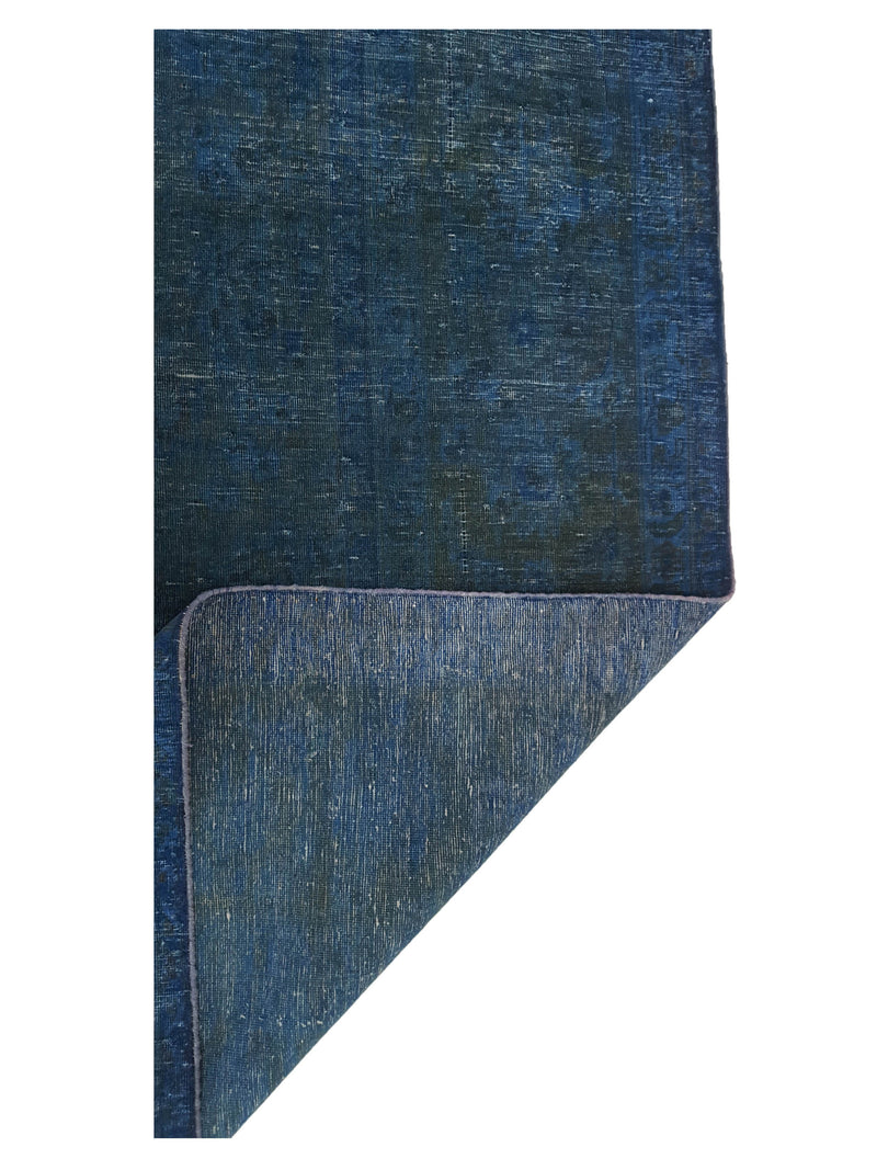 Pacific Overdyed 40947 Teal Teal Transitional Hand Knotted Rug