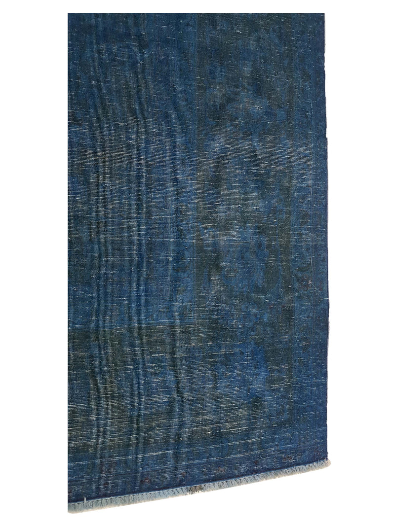 Pacific Overdyed 40947 Teal Teal Transitional Hand Knotted Rug
