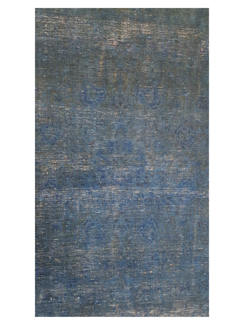 Pacific Overdyed 40947 Teal Teal Transitional Hand Knotted Rug