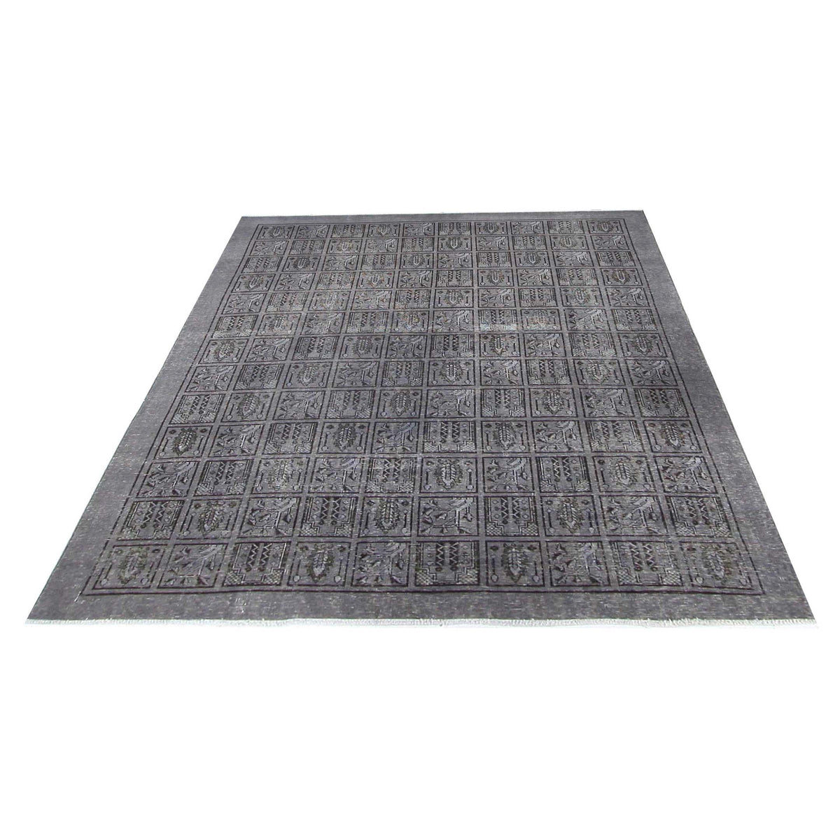 Pacific Vintage 40954 Grey Grey Vintage Hand Knotted Rug