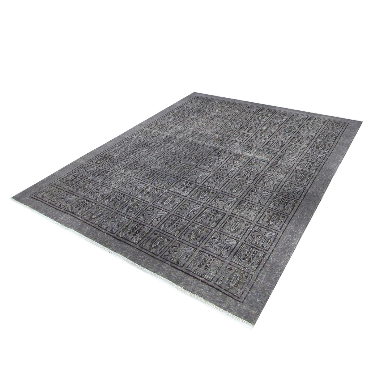 Pacific Vintage 40954 Grey Grey Vintage Hand Knotted Rug