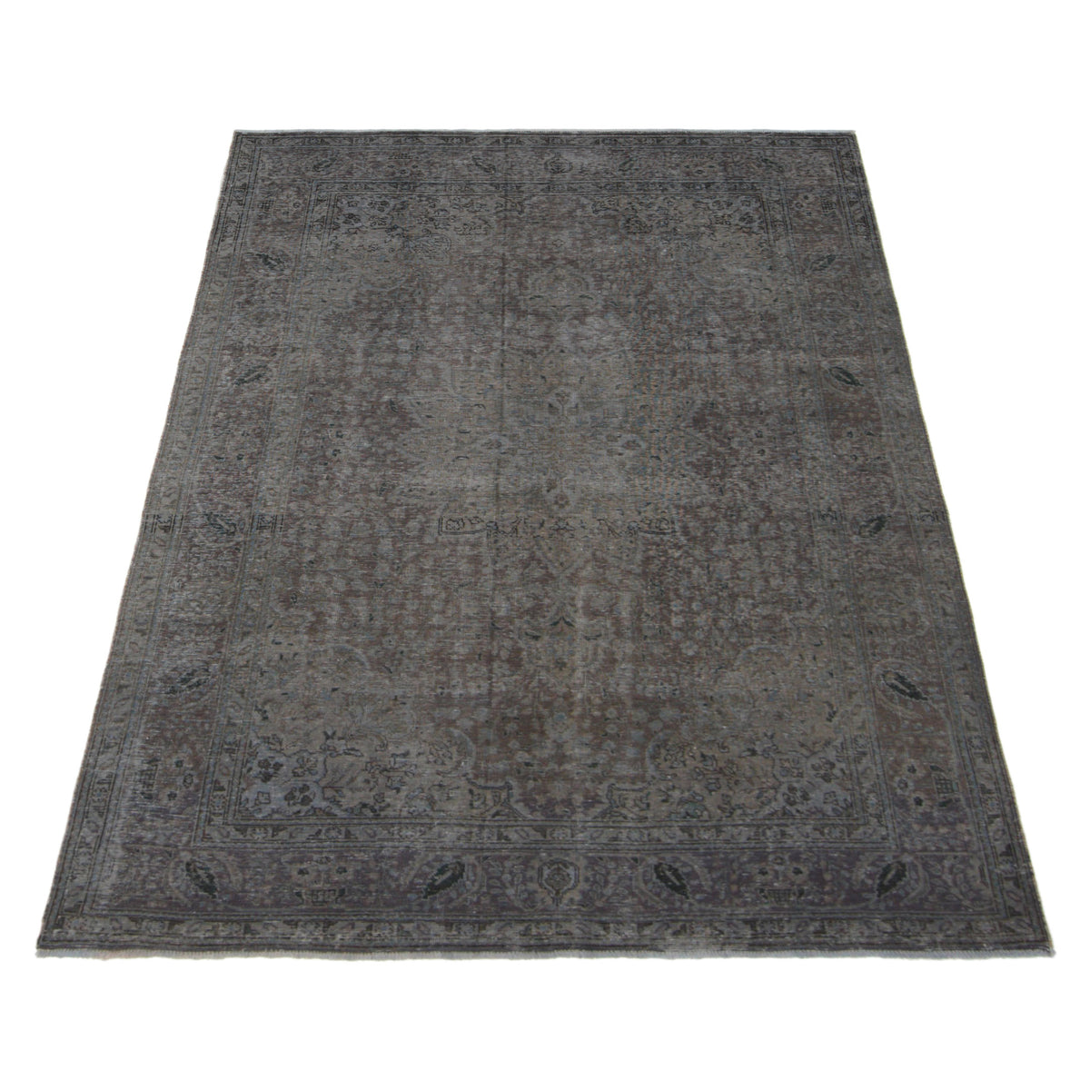 Pacific Vintage 40958 Grey Grey Vintage Hand Knotted Rug