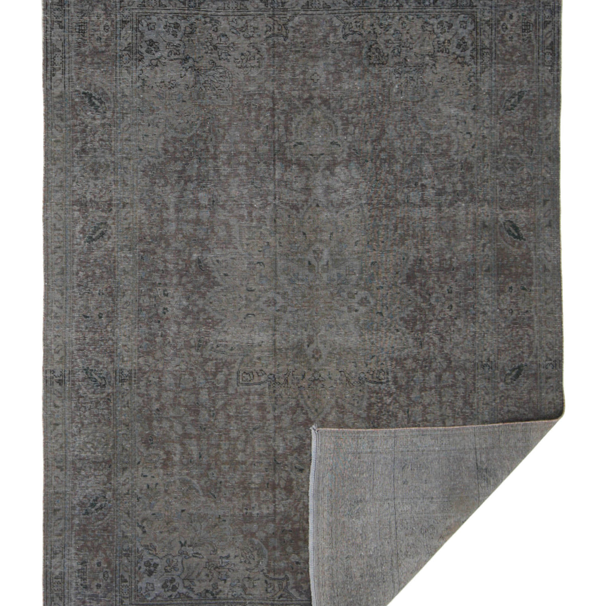 Pacific Vintage 40958 Grey Grey Vintage Hand Knotted Rug