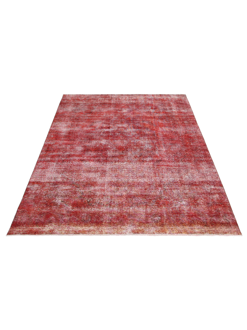 Pacific Overdyed 40959 Red Red Transitional Hand Knotted Rug