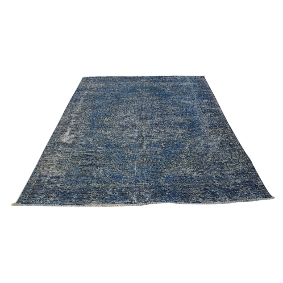 Pacific Overdyed 40960 Blue Blue Transitional Hand Knotted Rug