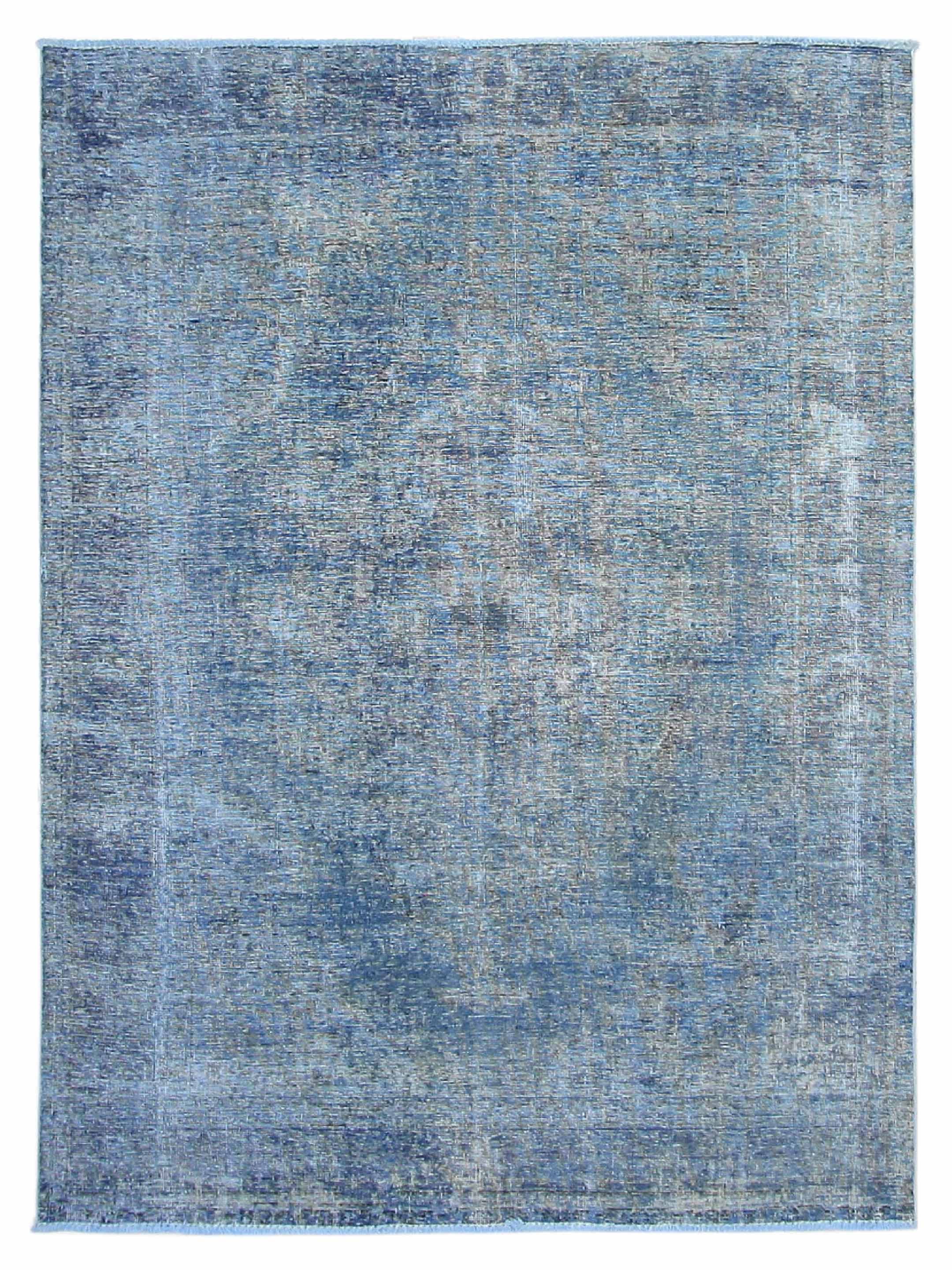 Pacific Overdyed 40960 Blue Blue Transitional Hand Knotted Rug ...