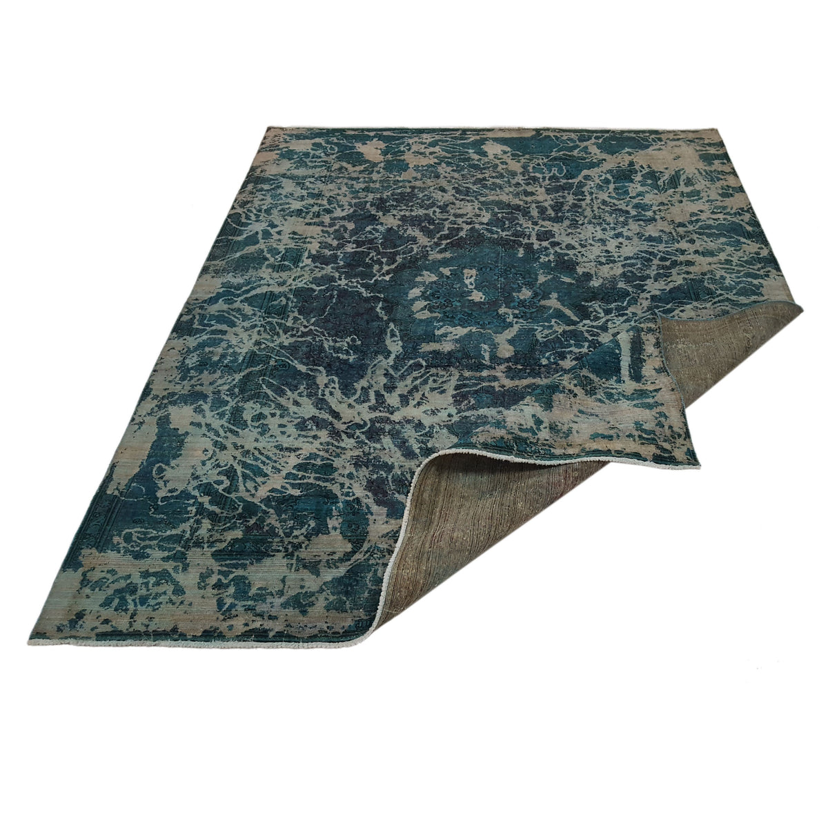 Pacific Overdyed 40967 Lt.Green Lt.Green Transitional Hand Knotted Rug