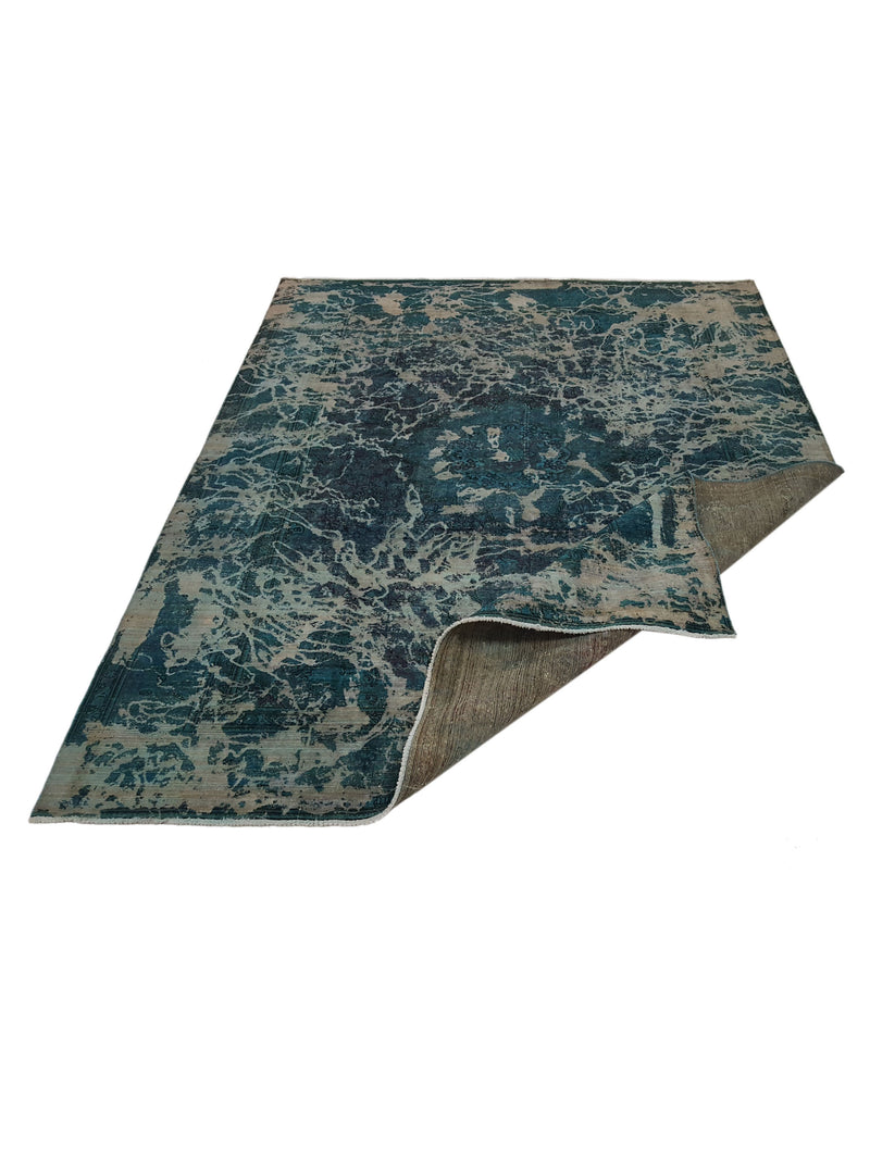 Pacific Overdyed 40967 Lt.Green Lt.Green Transitional Hand Knotted Rug