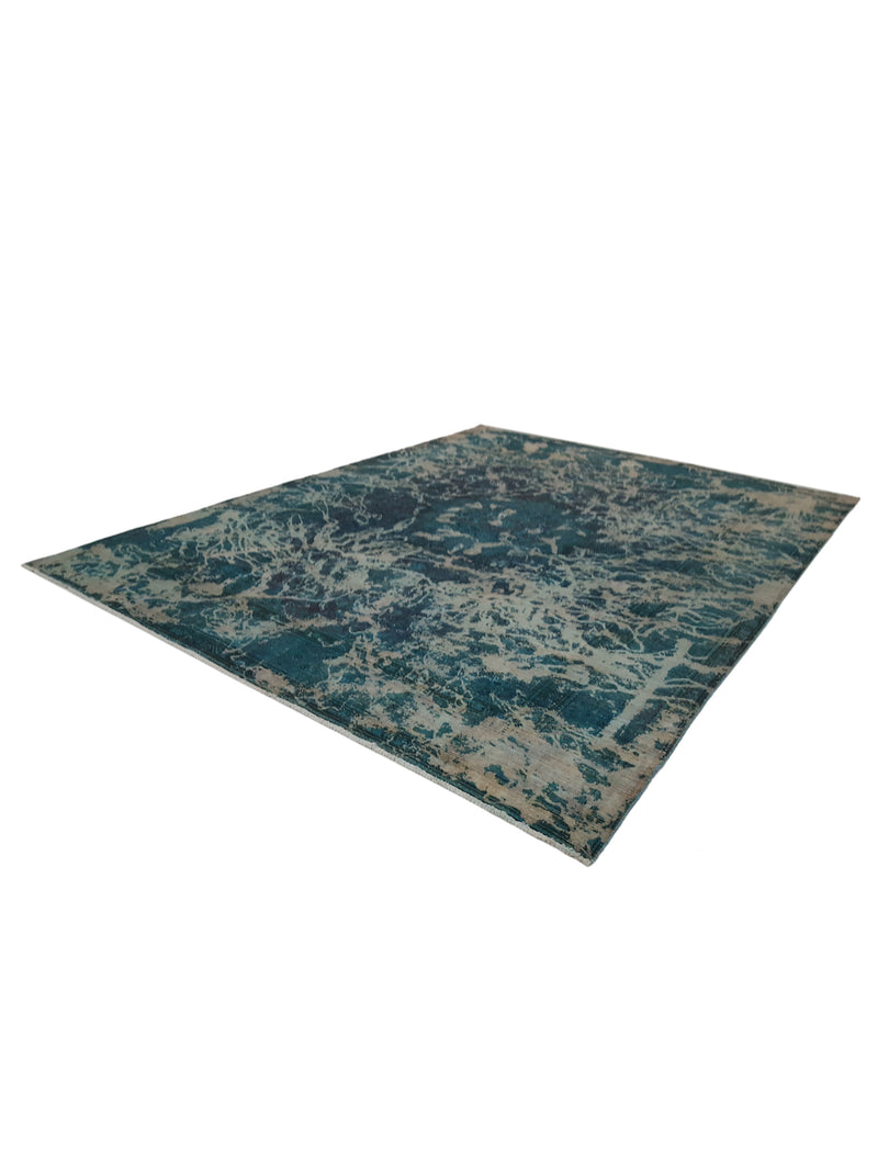 Pacific Overdyed 40967 Lt.Green Lt.Green Transitional Hand Knotted Rug