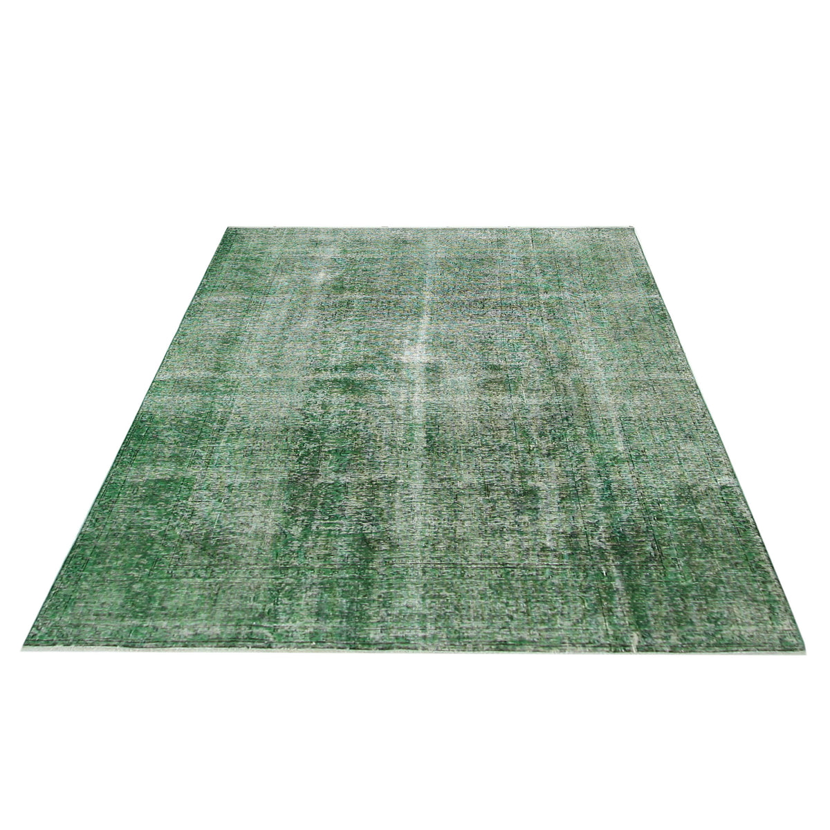 Pacific Overdyed 40970 Green Green Transitional Hand Knotted Rug